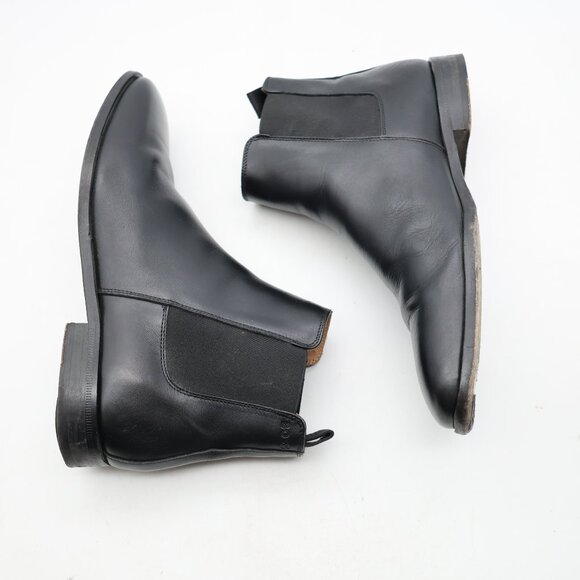 Hugo Boss Chelsea Men's Size UK 7.5 Black Leather Pull On Boots - Picture 6 of 11